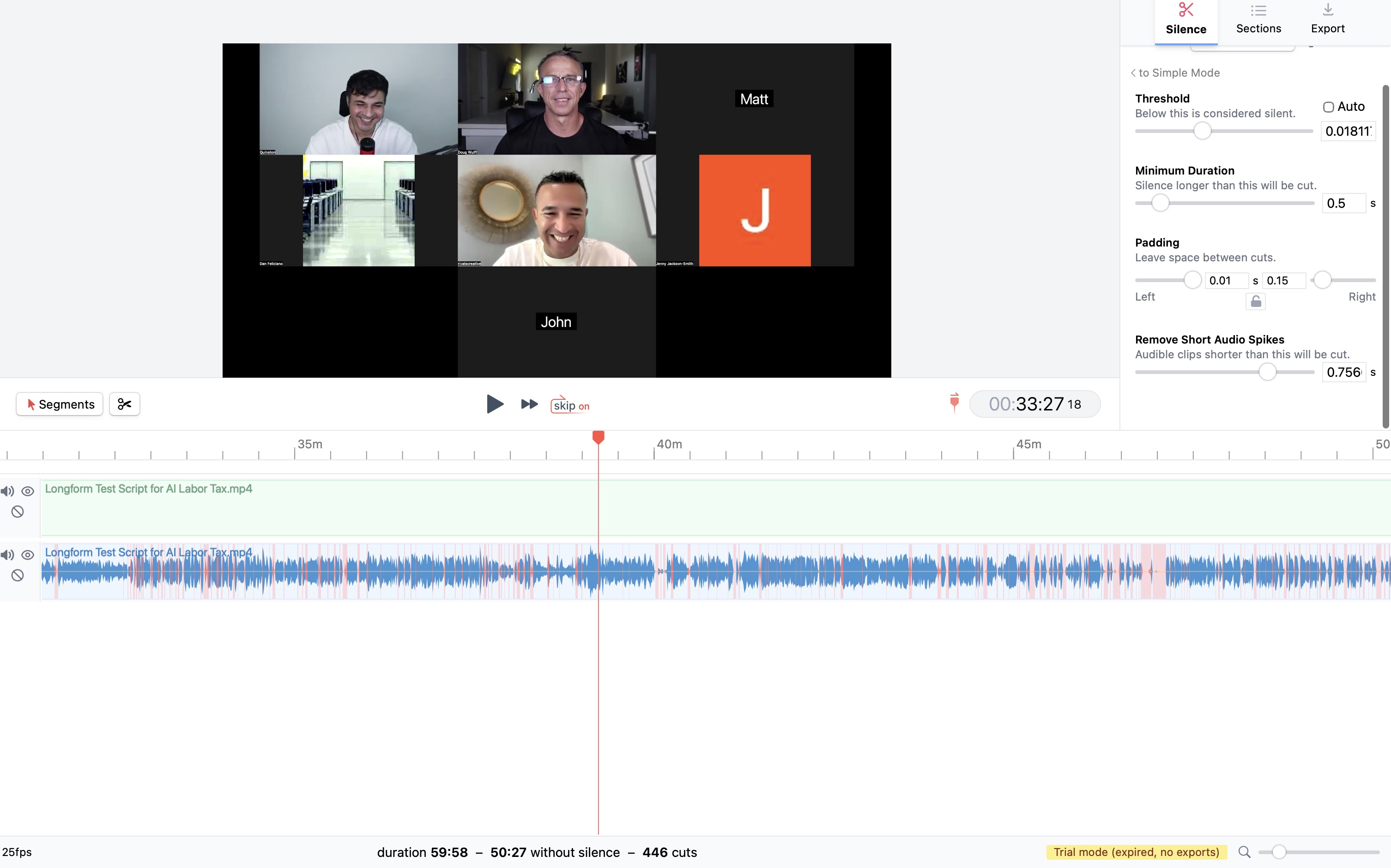 Recut longform test — 49:12 output with all filler words intact