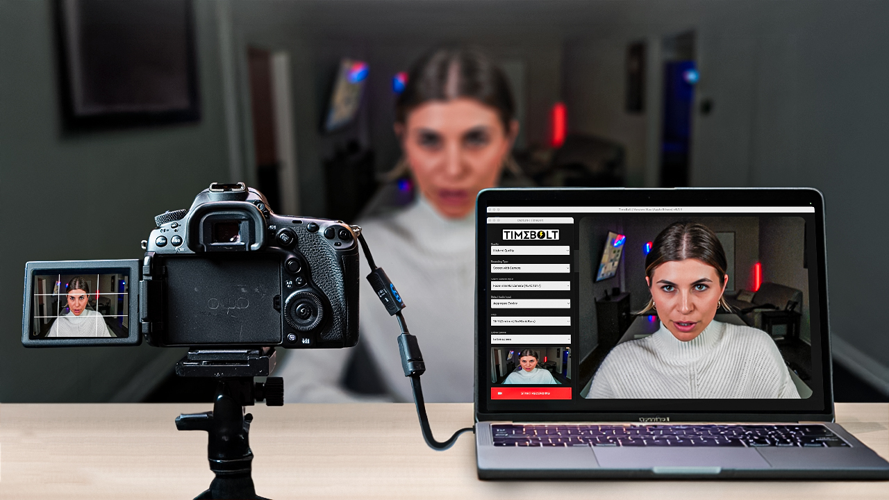 TimeBolt 4K screen recorder with webcam capture and Smart Crop